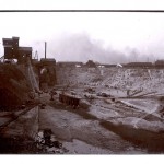 Old photo of the limestone quarry