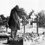 Sir Arthur Conan Doyle at his son's grave.
