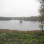 View of the Saco River from the Laurel Hill Cemetery. The Saco River
