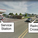 Gas station where George dropped off a friend.