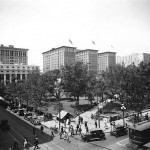 Pershing Square Park in the 1930's. Pershing Square Park in the 1930's.