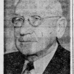 Dudley G. Kimball in the newspaper for the last time, in 1949. He was 77 here. His wife had died less than 1 year before this. Dudley Kimball in newspaper, 1949