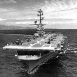 The USS Valley Forge, the ship on which Dennis and Stephen were stationed. The ship was in Vietnam during the war. Dennis flew in the helicopters. The USS Valley Forge
