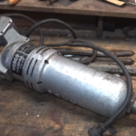 A sample of the Kango Hammer and drill bits that Wells used in the concrete digging. Drill used in robbery