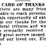 Newspaper thank you from Griffin's aunt.