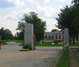 Resurrection Cemetery entrance. The Resurrection Cemetery where Mary was interred.